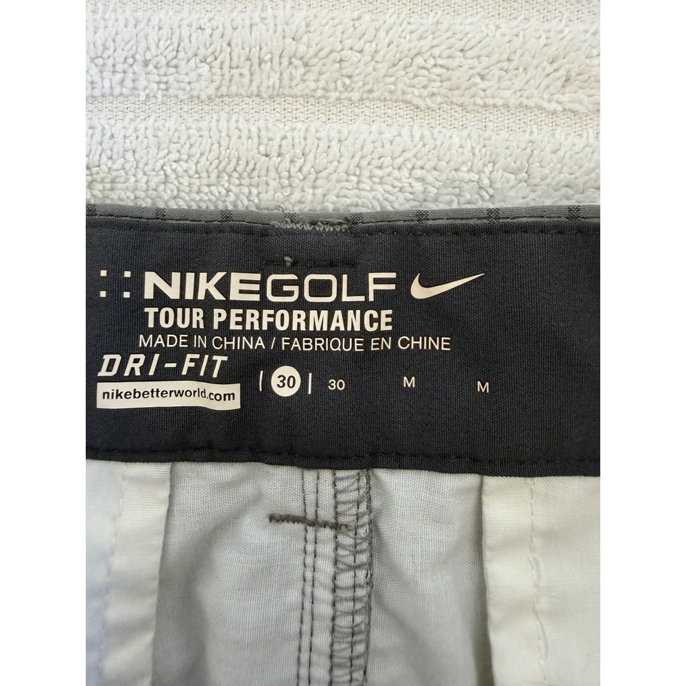 Nike Golf 30 Gray Stripe Dri Fit Stretch Golf Shorts Performance - Picture 14 of 15